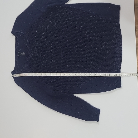 KENNETH COLE Navy Blue 3/4 Sleeve Crewneck Sweater - Picture 6 of 9